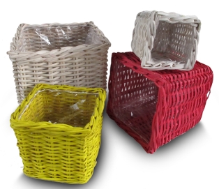 colorful rattan basket